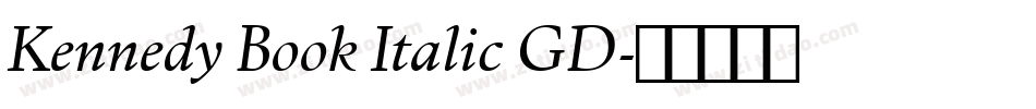 Kennedy Book Italic GD字体转换